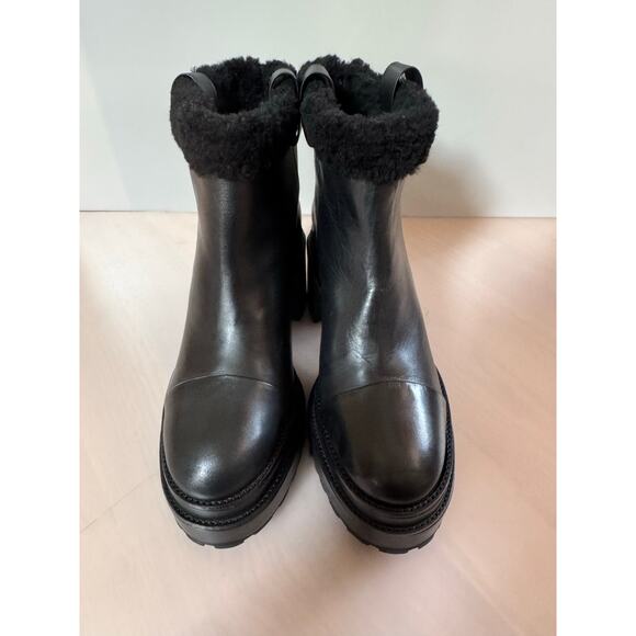 Cult Gaia Women's Black Raine Genuine Sherling Cuff Boot  12US / 42EU (new) - Picture 2 of 7